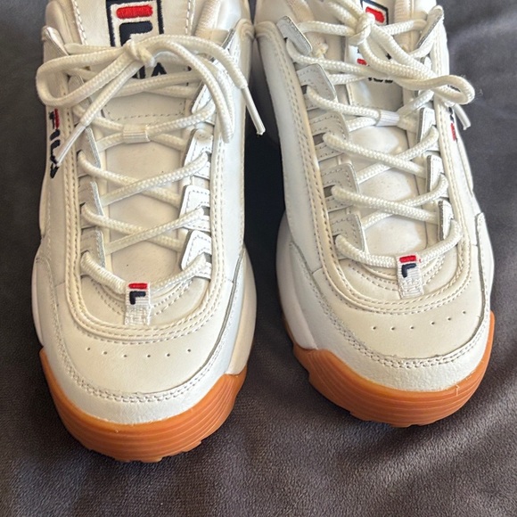 Fila Women's White and Gum Sneakers - Picture 2 of 12